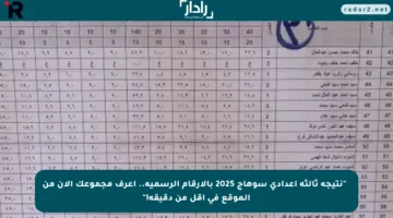 🚨 “نتيجة ثالثة إعدادي سوهاج 2025 بالأرقام الرسمية.. اعرف مجموعك الآن من الموقع في أقل من دقيقة!”